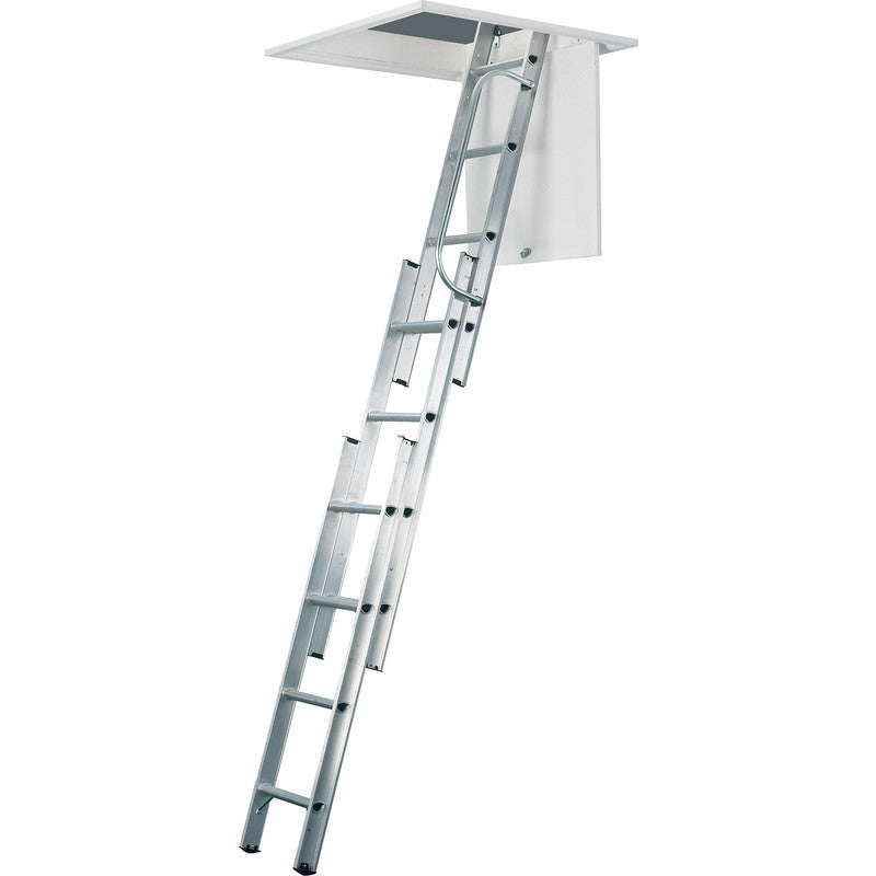 Werner 3-Section Aluminium Loft Ladder & Handrail