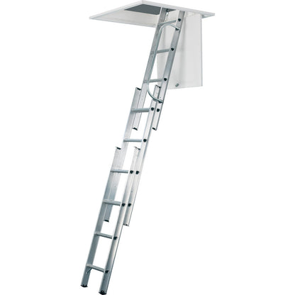 Werner 3-Section Aluminium Loft Ladder & Handrail