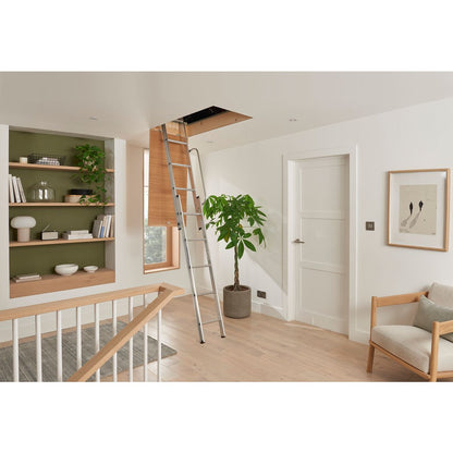 Werner 2-Section Aluminium Loft Ladder & Handrail