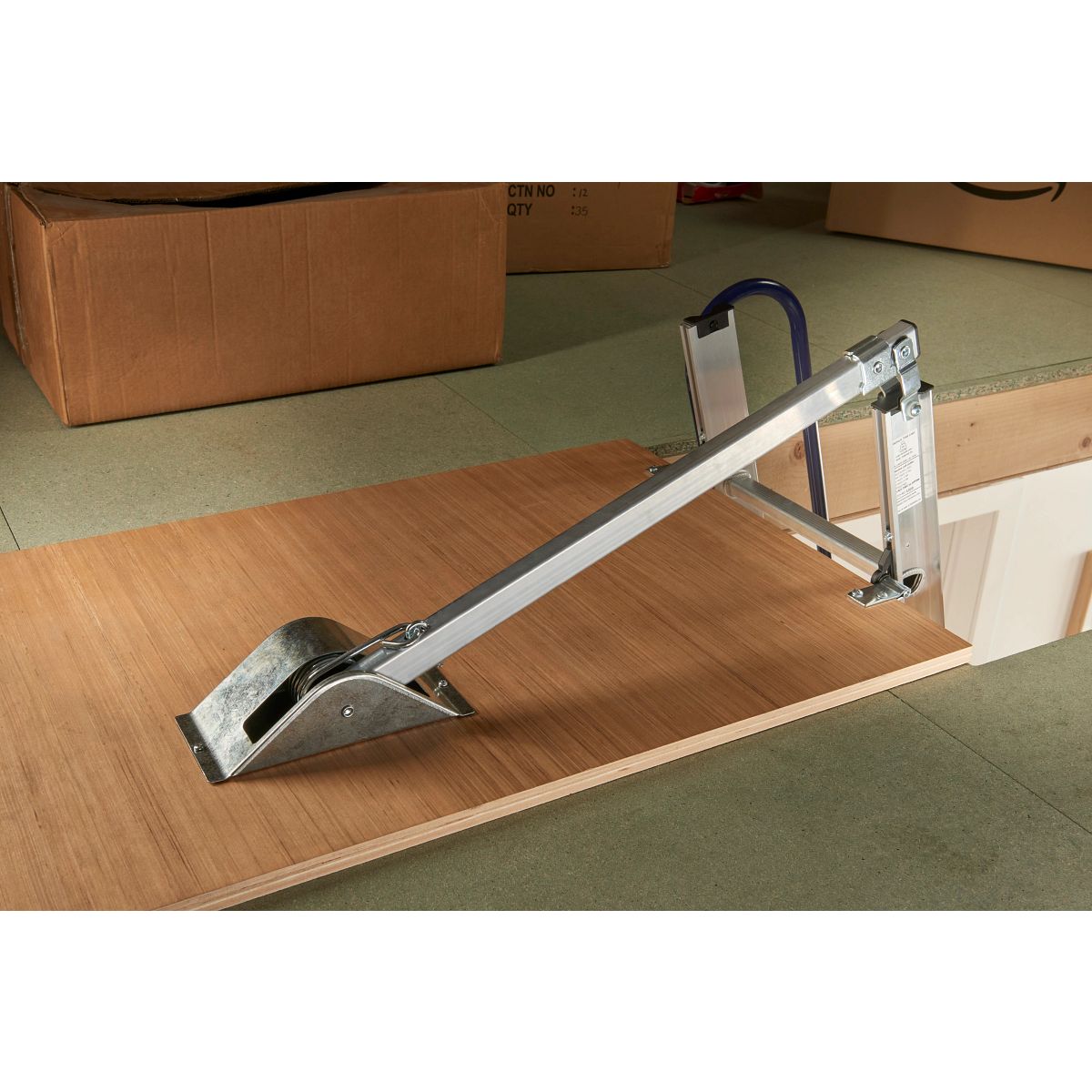 Werner 3-Section Aluminium Loft Ladder & Handrail - Easy Stow