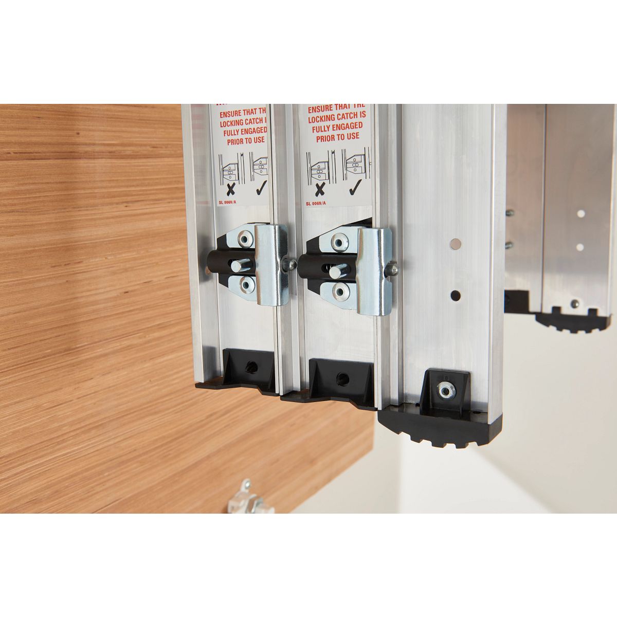 Werner 3-Section Aluminium Loft Ladder & Handrail - Easy Stow