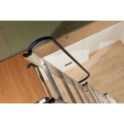 Werner 3-Section Aluminium Loft Ladder & Handrail - Easy Stow