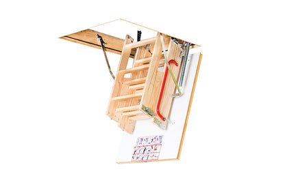 Fakro LWK Komfort 4-Section Wooden Loft Ladder